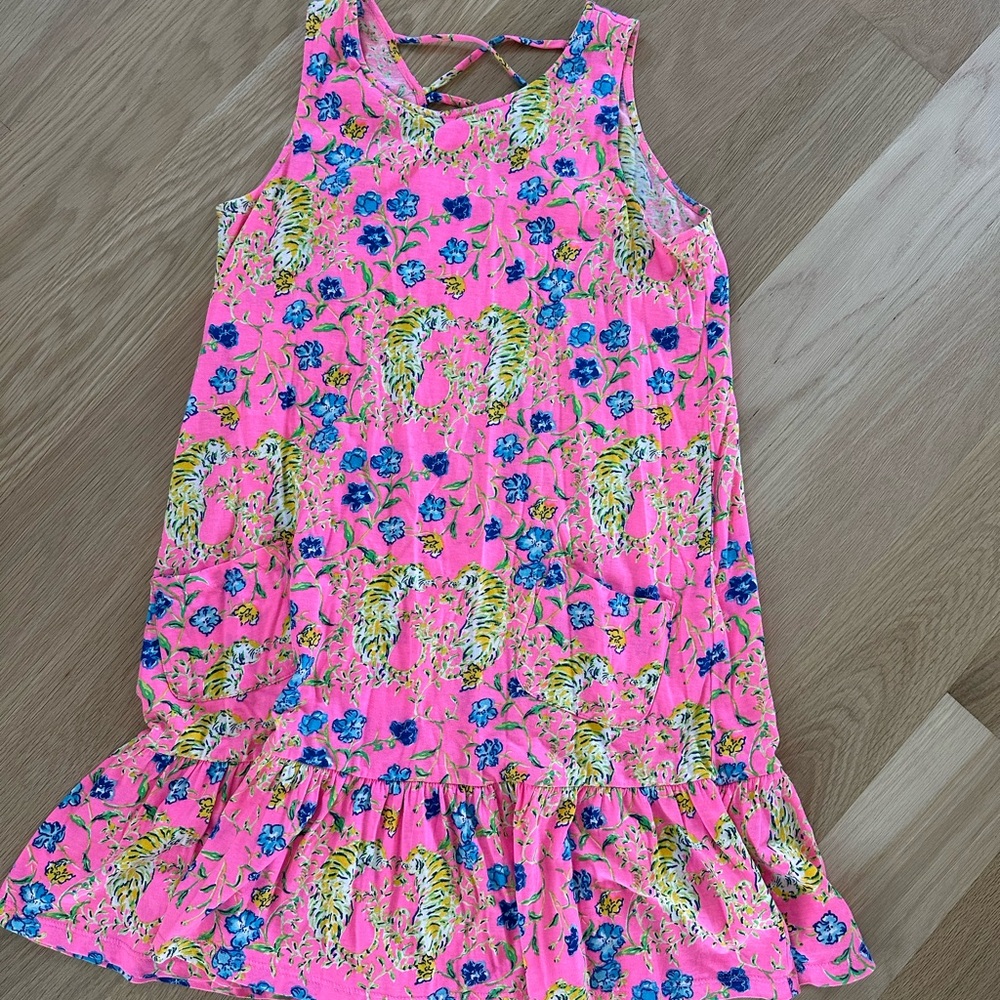 Lilly Pulitzer Pink and Blue Floral Kids Dress